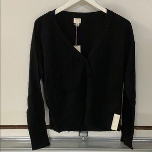 A New Day - Black V-Neck LS Cardigan Sweater S